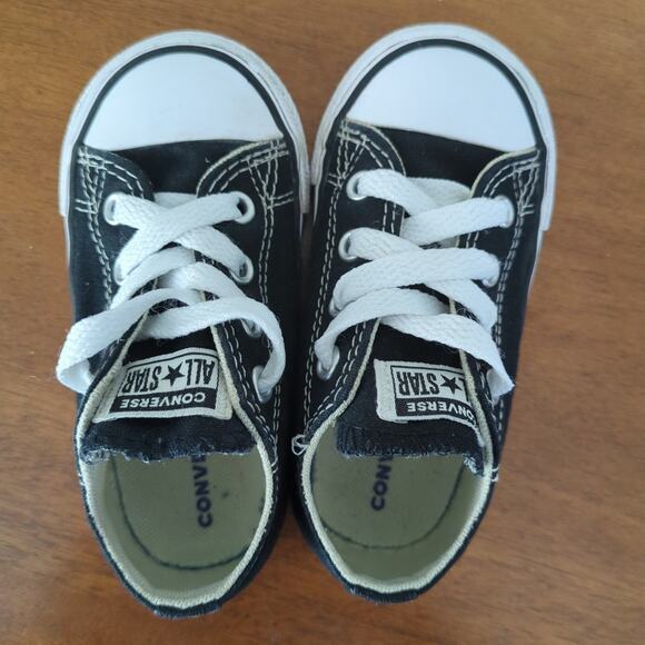 Converse Chuck Taylor All Star low tops black toddler little kids size 6 - Picture 5 of 9
